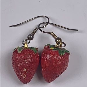 Strawberry Costume Jewelry Earrings